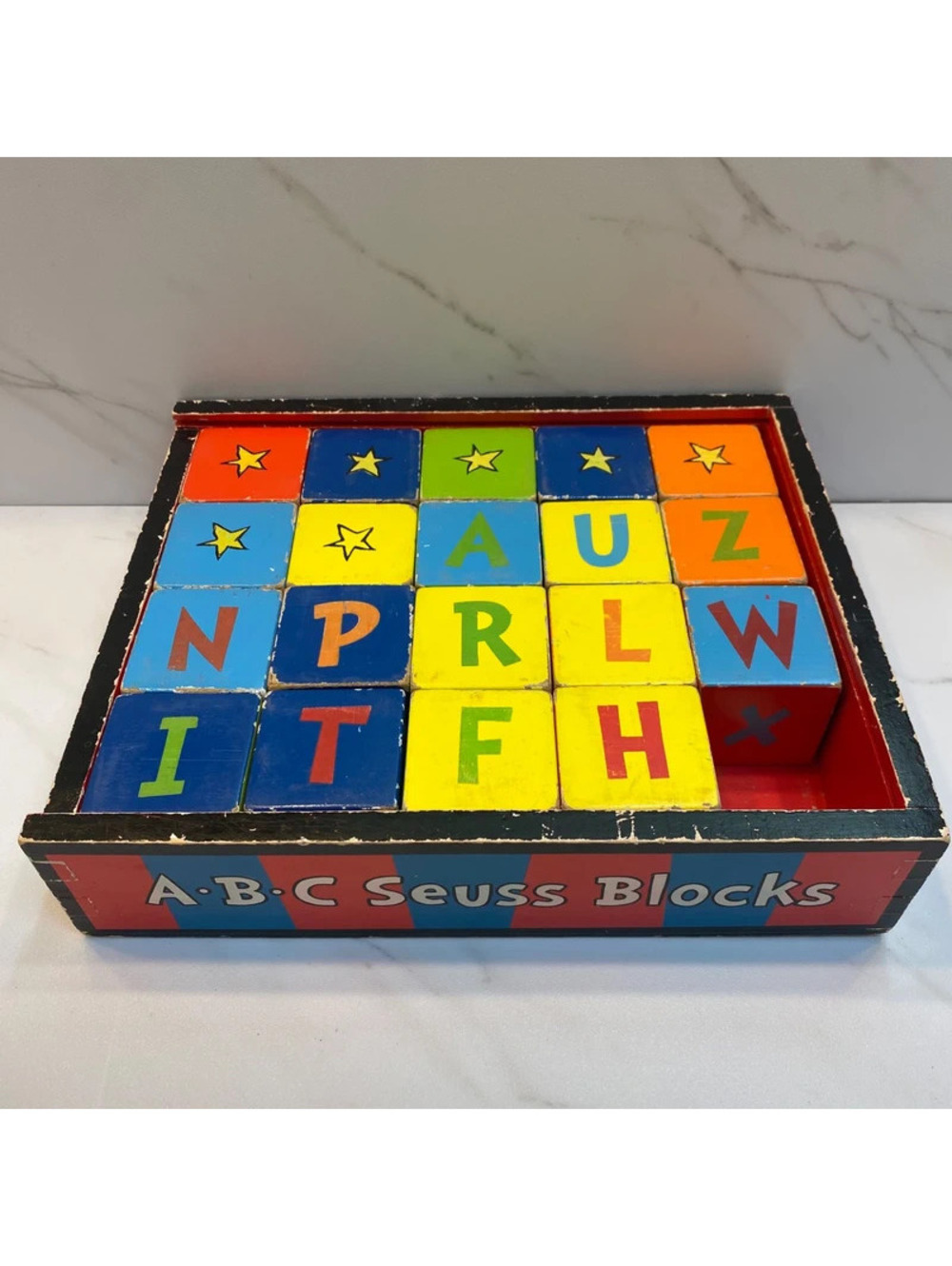Vintage Dr. Seuss "A-B-C Seuss Blocks" Wooden Set (BIN 4)